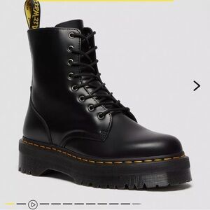 Dr. Martens Black Platform Lace-Up Combat Boots
